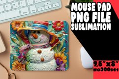 Winter Holiday Snowman Mouse Pad - Seasonal Snowman Delight Product Image 1