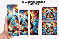 Skinny Tumbler 20oz Wrap Design, Valentine Tumbler PNG Product Image 1