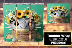 Sublimation Artwork for 20oz Tumbler , Dragon Product Image 1