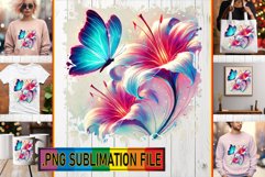 Cheerful Tote Bag Gift Magic PNG, Butterfly Product Image 1