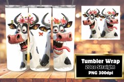 Happy Farm Cow Tumbler Sublimation - 20oz Product Image 1