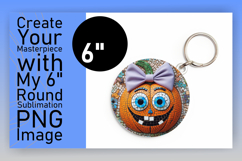 Stylish Circle Design for Sublimation , Cute Pumpkin Product Image 1