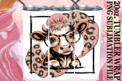 Gentle Moments 20oz tumbler wrap, Cute Cow Product Image 1