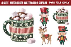 Cute Nutcracker Watercolor Clipart PNG Product Image 1