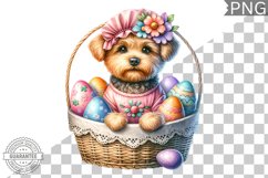 Easter Dog Sublimation - Easter Clipart PNG Design Product Image 1