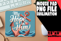 Cheerful Mouse Pad Sublimation PNG, Religious Product Image 1