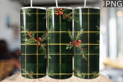 Green Christmas Plaid Tumbler Wrap - High Quality 300 Dpi Product Image 1