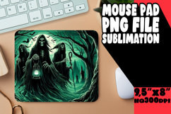 Unique Mouse Mat Sublimation Style, Horror Halloween Product Image 1