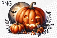 Halloween Pumpkins Sublimation - Clipart PNG Design Product Image 1