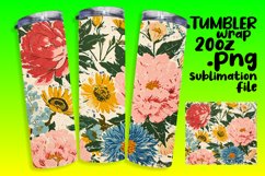 Classic Blossom Sublimation Tumbler - 20oz Delight Product Image 1