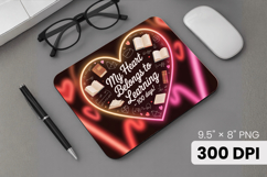 100 days of school Mouse Pad, Teacher PNG Sublimation Design Product Image 1