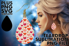 FUN Teardrop Earrings Gift Ideas, Valentine's Pattern Product Image 1