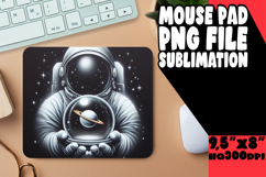 Vibrant mouse pad SUBLIMATION PNG, Astronaut Product Image 1