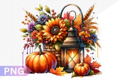 Autumn Harvest Pumpkin Sublimation - Pumpkin Clipart Design Product Image 1
