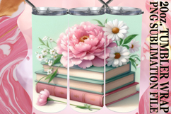 JOYFUL ESCAPES 20oz TUMBLER WRAP, Book and flower Product Image 1