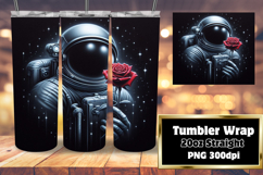 Colorful 20oz Tumbler Template , Astronaut Product Image 1