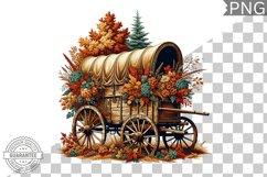 Fall Wagon Garden Sublimation - Fall Clipart PNG Design Product Image 1