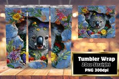 Cute Animals Wrap: 3D Wall Hole with Spring Flowers Product Image 1