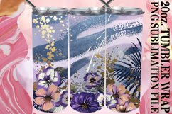 Chic Leopard &amp; Blossom Beauty Tumbler Decals - 20oz Product Image 1