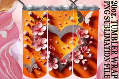 RADIANT ESCAPES 20oz TUMBLER WRAP, 3D Heart Product Image 1