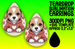 Vibrant Teardrop Design for Earrings , Valenines Animals Product Image 1
