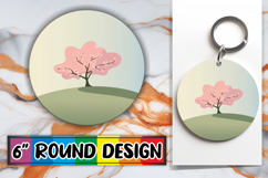 Blissful Keychain Circle PNG Style, Spring Product Image 1