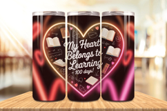 100 Days Of School Tumbler wrap, Teacher Day 20oz Tumbler Product Image 1