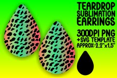 Eye-Catching Leopard Print Glitter Teardrop Earring Product Image 1
