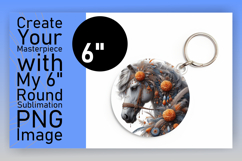Creative Circle PNG Car Coaster Template , Horse Product Image 1