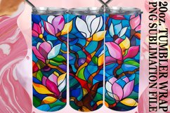 Vibrant Stained Glass Tree 20oz Wrap Tumbler Design Product Image 1