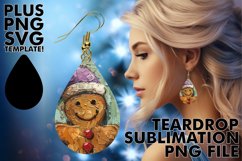Playful TEARDROP Earrings Art Ideas, Gingerbread Man Product Image 1