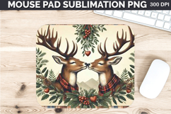 Watercolor Deer Mouse Pad Sublimation - Valentines PNG Product Image 1