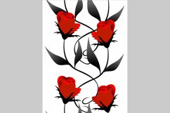 Seamless vertical pattern with roses.