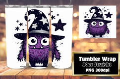 VIBRANT 20oz Tumbler Wrap PNG , Monster Product Image 1