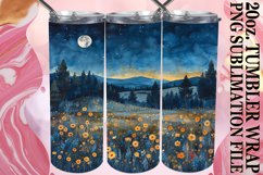 Springtime Floral Tumbler Sublimation Design Product Image 1