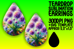 Unique Teardrop Design for Earrings , Flowers Product Image 1