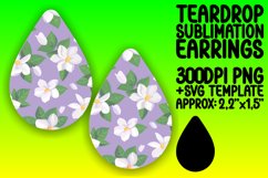 Sublimation Teardrop Earring with Boho Floral Delight Product Image 1