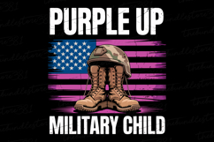 Purple up Military Child Svg | 4th of July Svg | Svg File Product Image 1