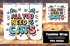 LUSH 20oz Tumbler Artwork for DIY , Cat Quote Product Image 1