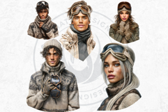 Alpine Winter Sports Fashion and Cabin Clipart PNG Set Product Image 11