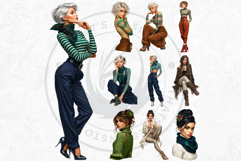 Alpine Winter Sports Fashion and Cabin Clipart PNG Set Product Image 16