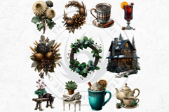 Alpine Winter Sports Fashion and Cabin Clipart PNG Set Product Image 17