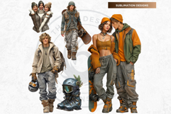 Alpine Winter Sports Fashion and Cabin Clipart PNG Set Product Image 5