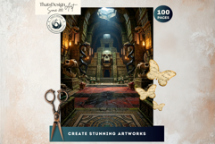 Aztec Temple Backdrops, Ancient Mythology Backgrounds Product Image 13