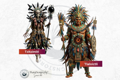 Aztec Deities Pantheon Cliparts | Ancient Mythology gods PNG Product Image 10