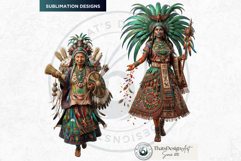 Aztec Deities Pantheon Cliparts | Ancient Mythology gods PNG Product Image 11