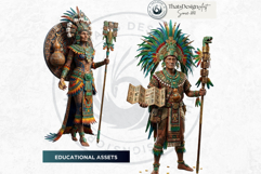 Aztec Deities Pantheon Cliparts | Ancient Mythology gods PNG Product Image 13