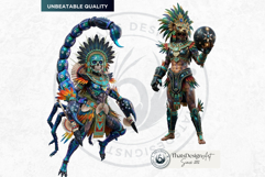 Aztec Deities Pantheon Cliparts | Ancient Mythology gods PNG Product Image 14