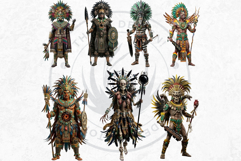 Aztec Deities Pantheon Cliparts | Ancient Mythology gods PNG Product Image 6