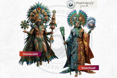 Aztec Deities Pantheon Cliparts | Ancient Mythology gods PNG Product Image 7